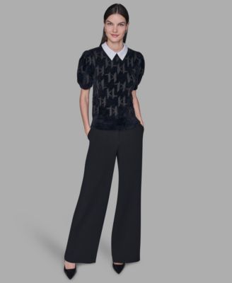 Women's Collared Short Sleeve Sweater