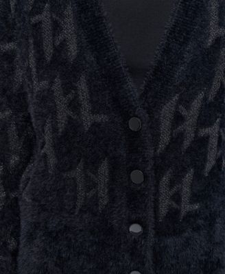 Women's Logo Embellished V-Neck Sweater