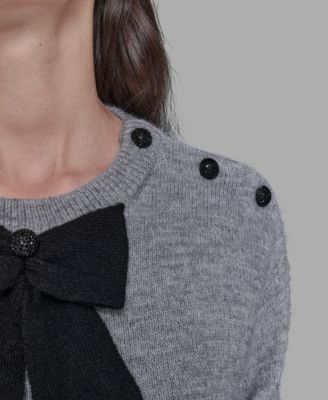 Women's Big Bow Applique Long Sleeve Sweater