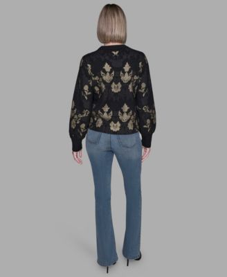 Women's Baroque Floral Crewneck Sweater