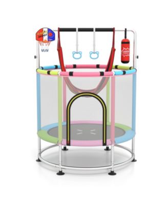 55" Kids Trampoline Gift for for 3-6 Years Old Boys and Girls