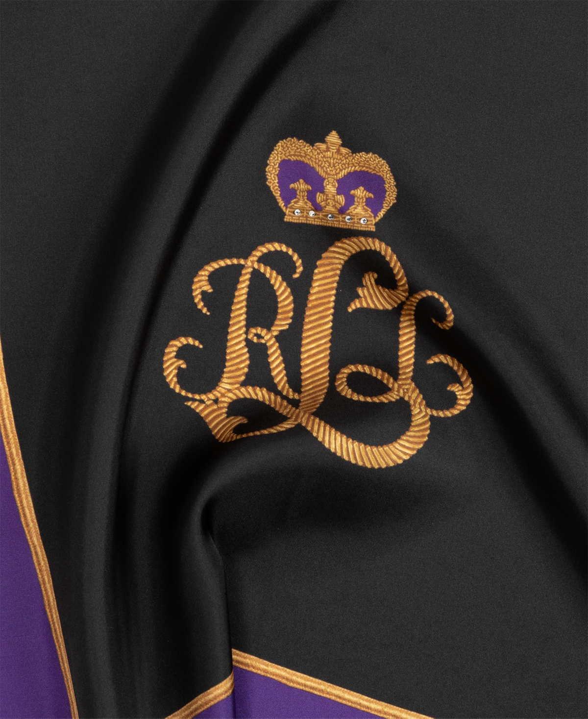 Ralph Lauren Holiday Logo Square Scarf In Purple