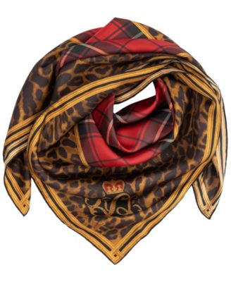 Holiday Plaid Animal Print Scarf
