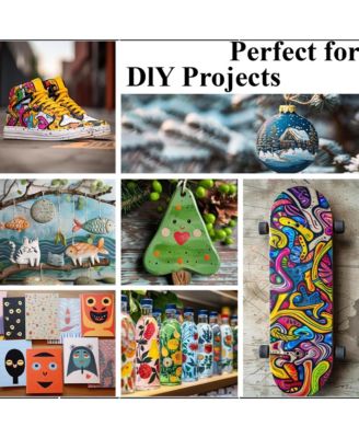 24 Colors Acrylic Markers Set, Dual Tip Fine & Dot Point Acrylic Paint Pens for Rocks, Wood, Canvas, Stone and Drawing & Art Supplies