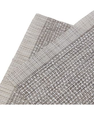 Knotted Boucle Border Texteline Outdoor Dining Set Textured Design Reversible 12" x 18" Rectangular Placemats Set of 6