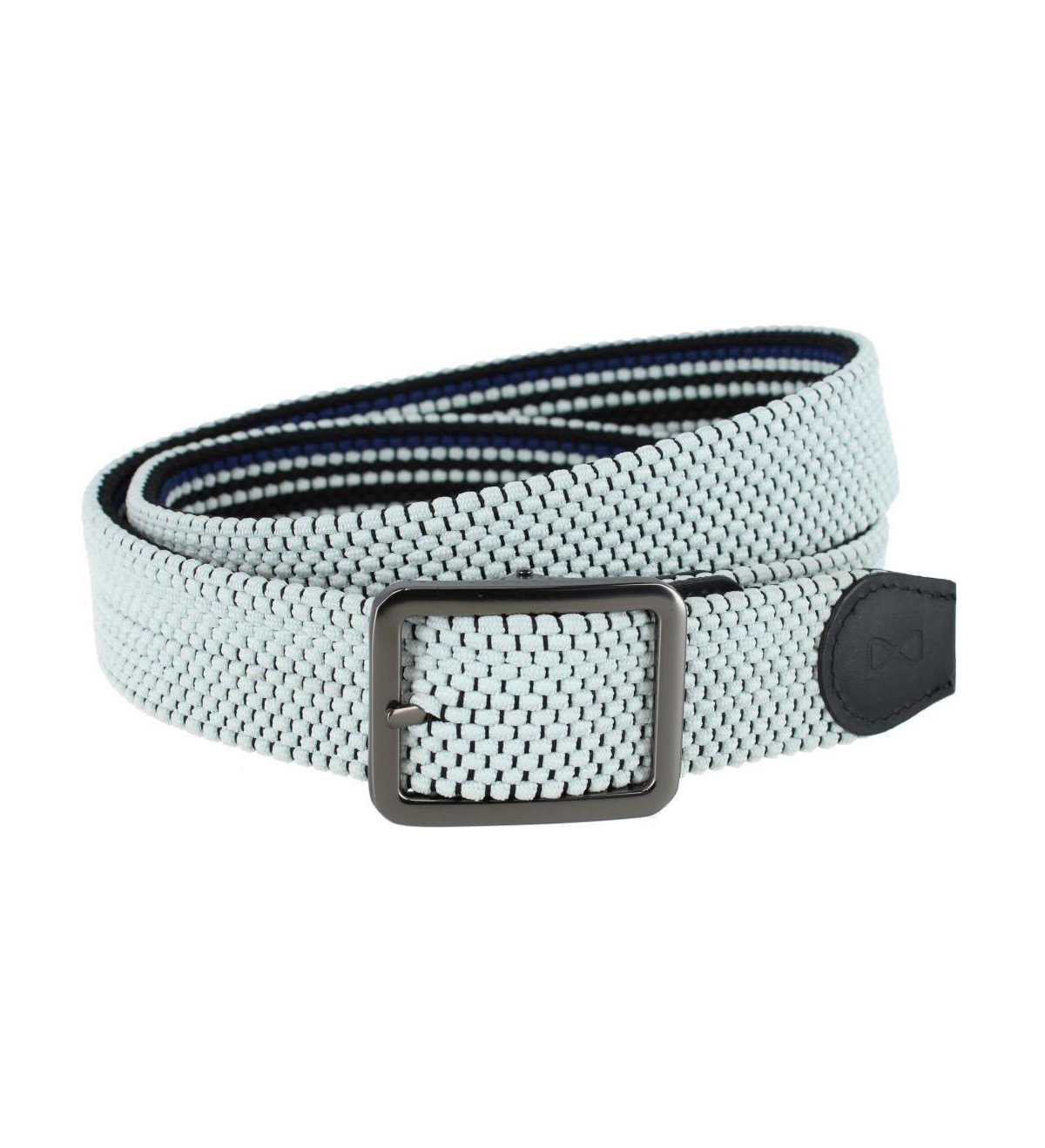 Trafalgar Men's Alejandro Black Stripes and White Reversible Braided Casual Golf Belt