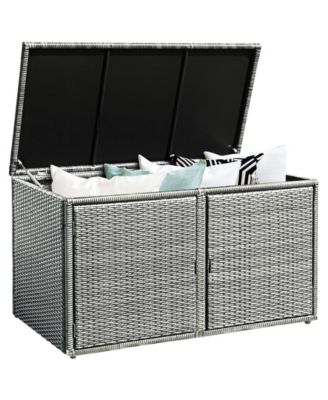88 Gallon Garden Patio Rattan Storage Container Box