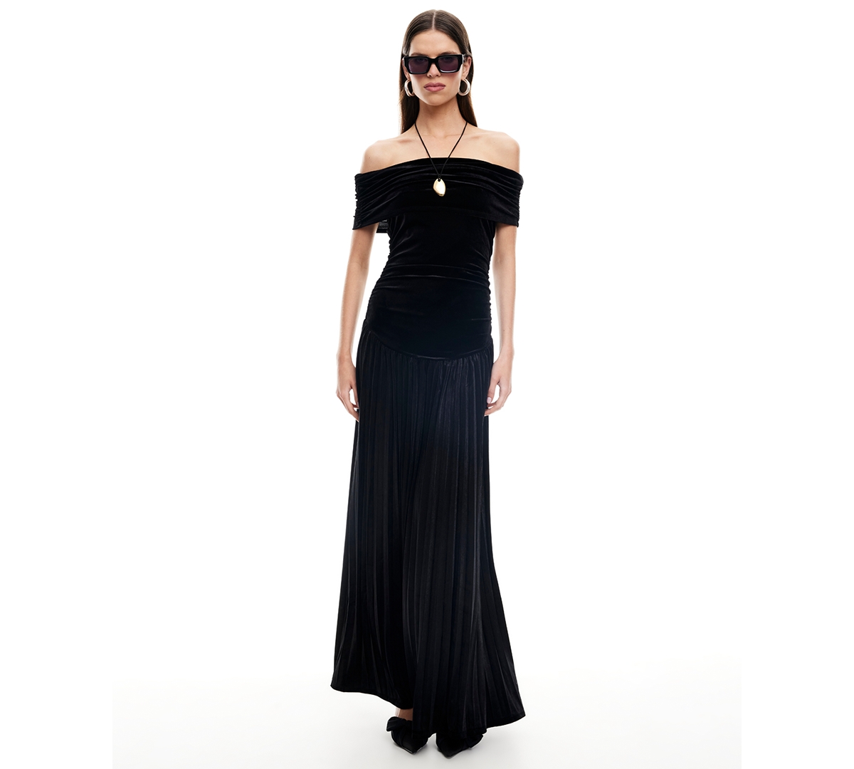 Lioness Women's Field Of Dreams Off-the-shoulder Maxi Dress In Black