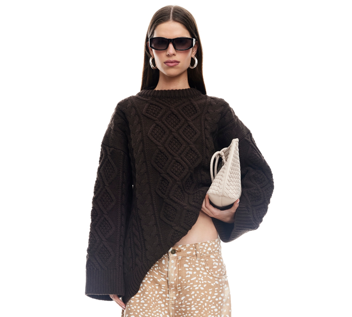 Lioness Gigi Knit Sweater In Brown