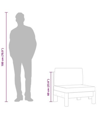 Wooden Sofa Cream White Solid Acacia Wood, 100% Polyester Medium