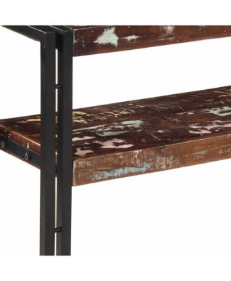 Console Table Multicolor Solid reclaimed wood Medium Storage