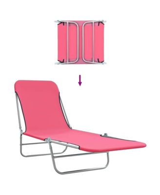 Sun Lounger Set of 2 Pink