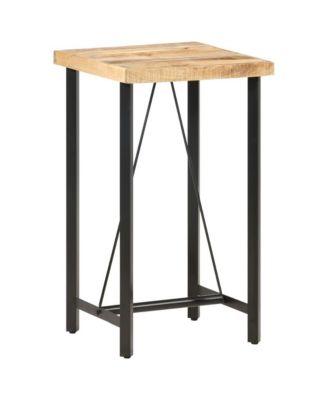 Bar Table Brown Rough Mango Wood Durable Bar Table Rectangular