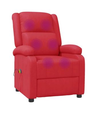 Massage Chair Red Faux Leather