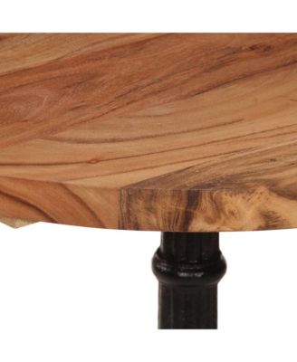 Bistro Table Natural Wood Solid Acacia wood, Cast iron Small