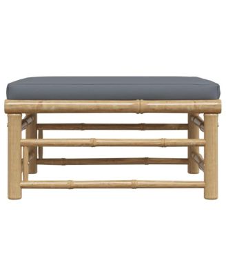 Footrest Dark grey, Bamboo Bamboo, 100% Polyester Medium Modular