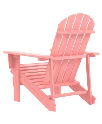 Patio Adirondack Chair Solid Fir Wood Pink