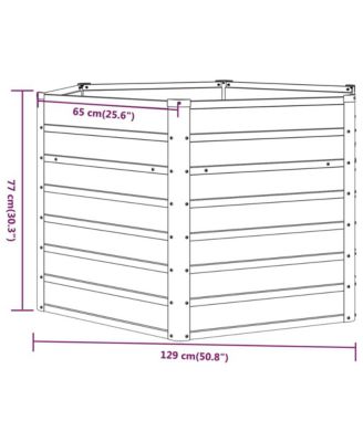 Rusty Corten steel Large Tough Garden Raised Bed