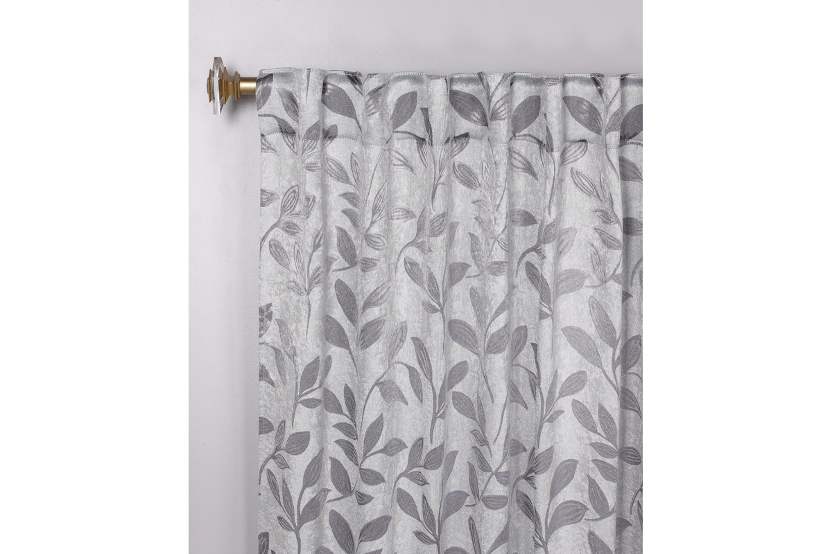 Superior Leaves Modern Bohemian Back Tab Blackout Curtain Set
