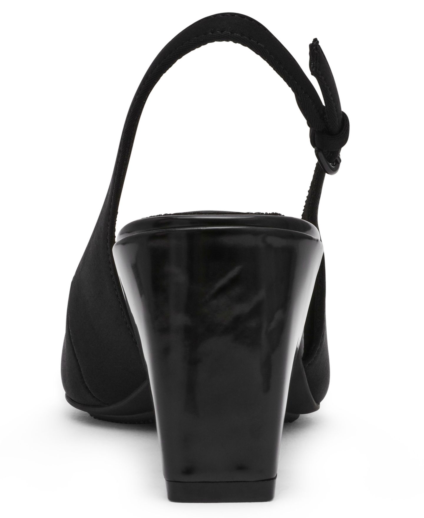 Женские туфли Anne Klein Royce Block Heel Tailored Slingback, цвет: Чёрный — фото 5
