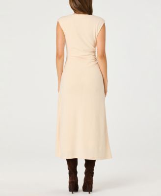 Women's Draped Sleeveless A-Line Dress