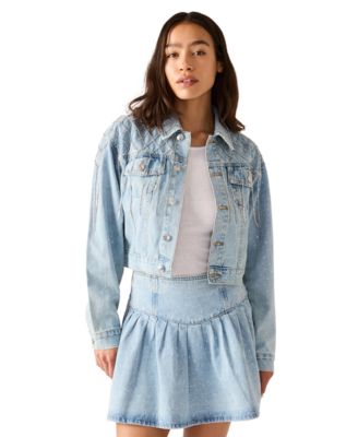 Steve Madden - Women's Diamonde Long-Sleeve Collared Jacket