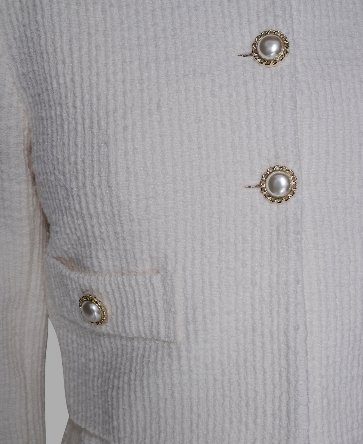 Karl Lagerfeld Paris Women's Long-Sleeve Knit Dress with Tweed Jacket