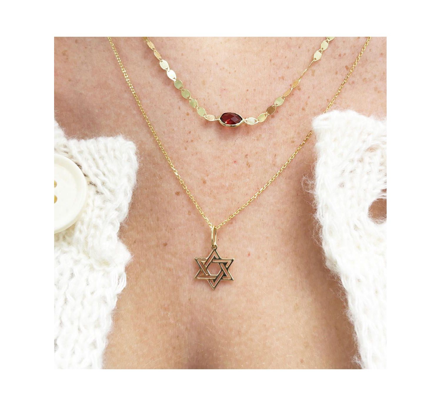 Double Star of David Necklace