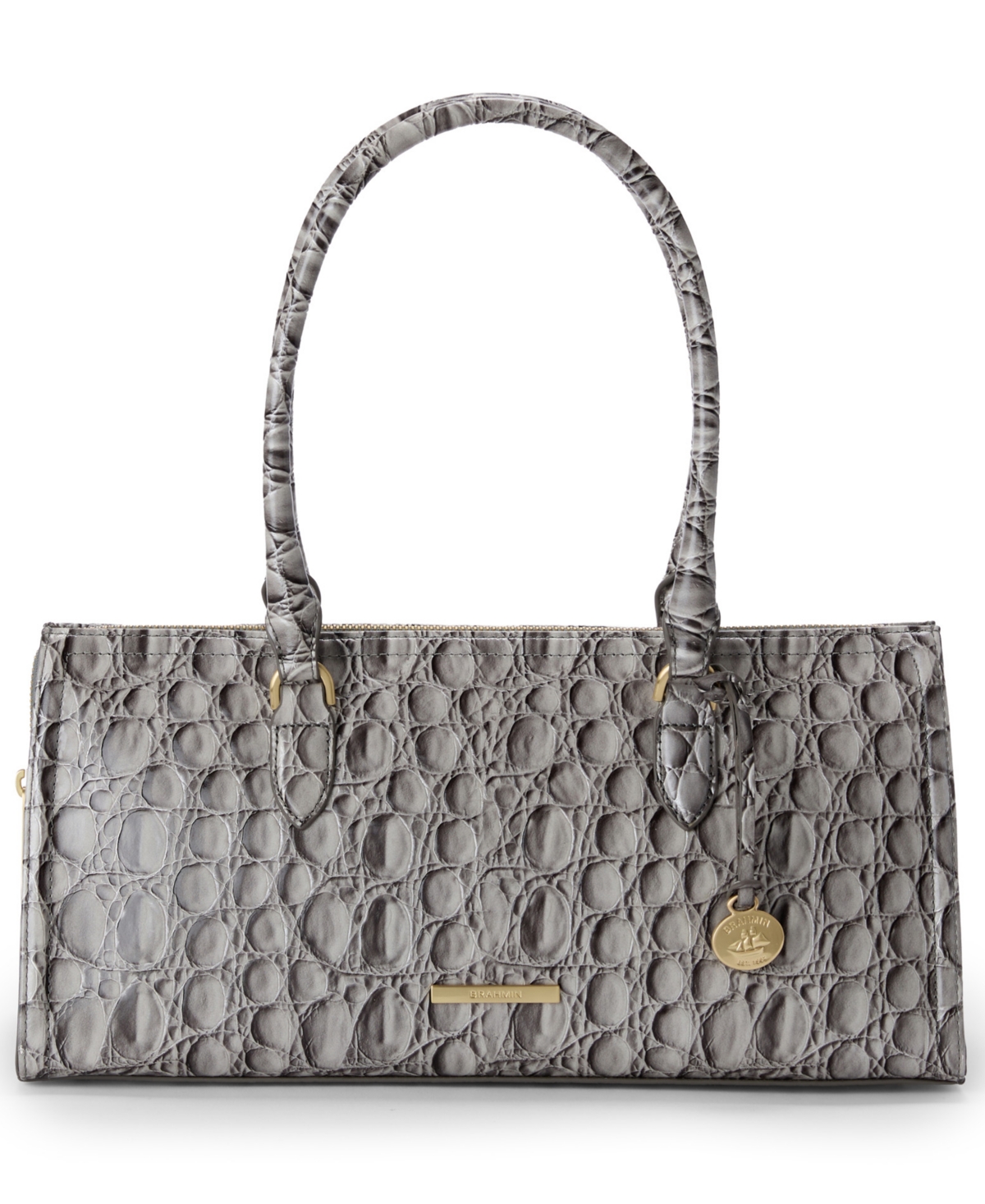 Brahmin Sophia Large Melbourne Satchel Bag In Gray
