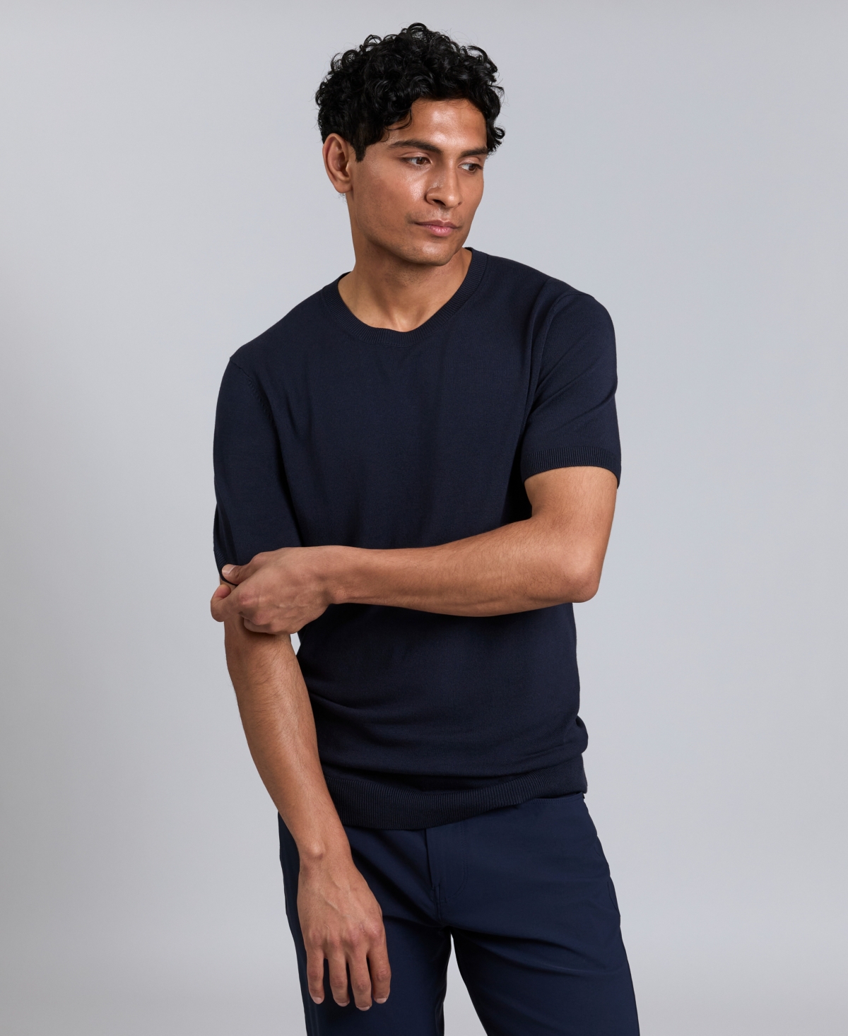 Kenneth Cole Men's Crewneck Sweater T-shirt In Black