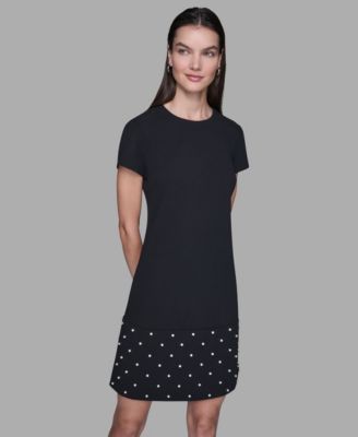 Womens Scuba Crepe Sheath Dress
