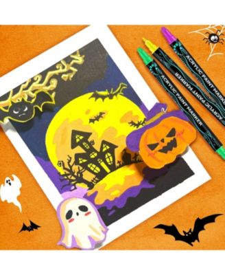 24 Colors Dual Tip Acrylic Paint Pens Markers, for Halloween Decorations, Wood, Canvas, Stone, Rock Painting and DIY Crafts