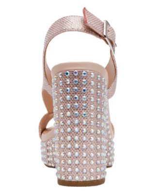 Women's Hayylo Embellished Block Heel Sandals, Macy's Exclusive