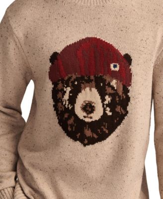 Men's Bear Design Pull-Over Sweater