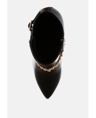 Womens Narok Metallic Chain Detail Boots