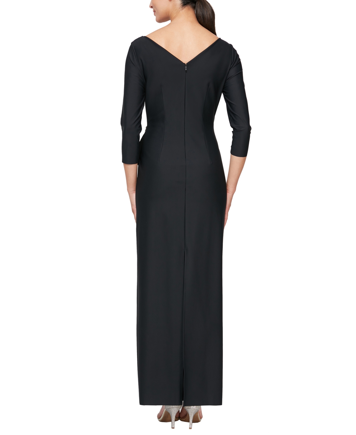 Alex Evenings 8134289 Long Formal Dress In Black