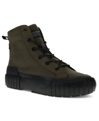 Levi\'s La Paz High Top Round Toe Utility Casual Boots Olive Green Black Men 13 Levi main image 3