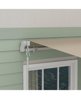 13' x 8' Manual Retractable Awning Sunshade Shelter,