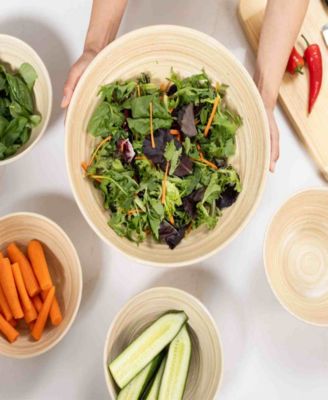 Lexa Collection 14 inch Bamboo Salad Bowl 