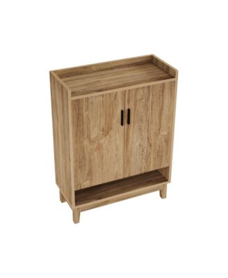 Shoe Cabinet with Doors, 20-Pair Entryway Shoe Storage Cabinet, Farmhouse Shoe Organizer