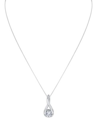 Lab Grown Diamond Knot Pendant Necklace (1-1/2 ct. t.w.) in 14k White or Yellow Gold