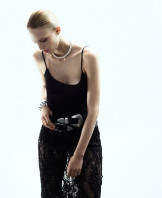 Women's Beaded Lace Skirt