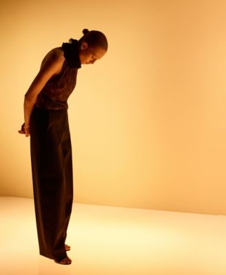 Women's Ruff Collar Detail Lace Top