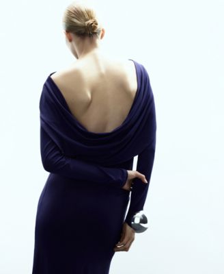 Women's Draped Asymmetrical Dress