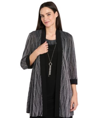 Petite Cocktail Jacket Dress with Detachable Necklace