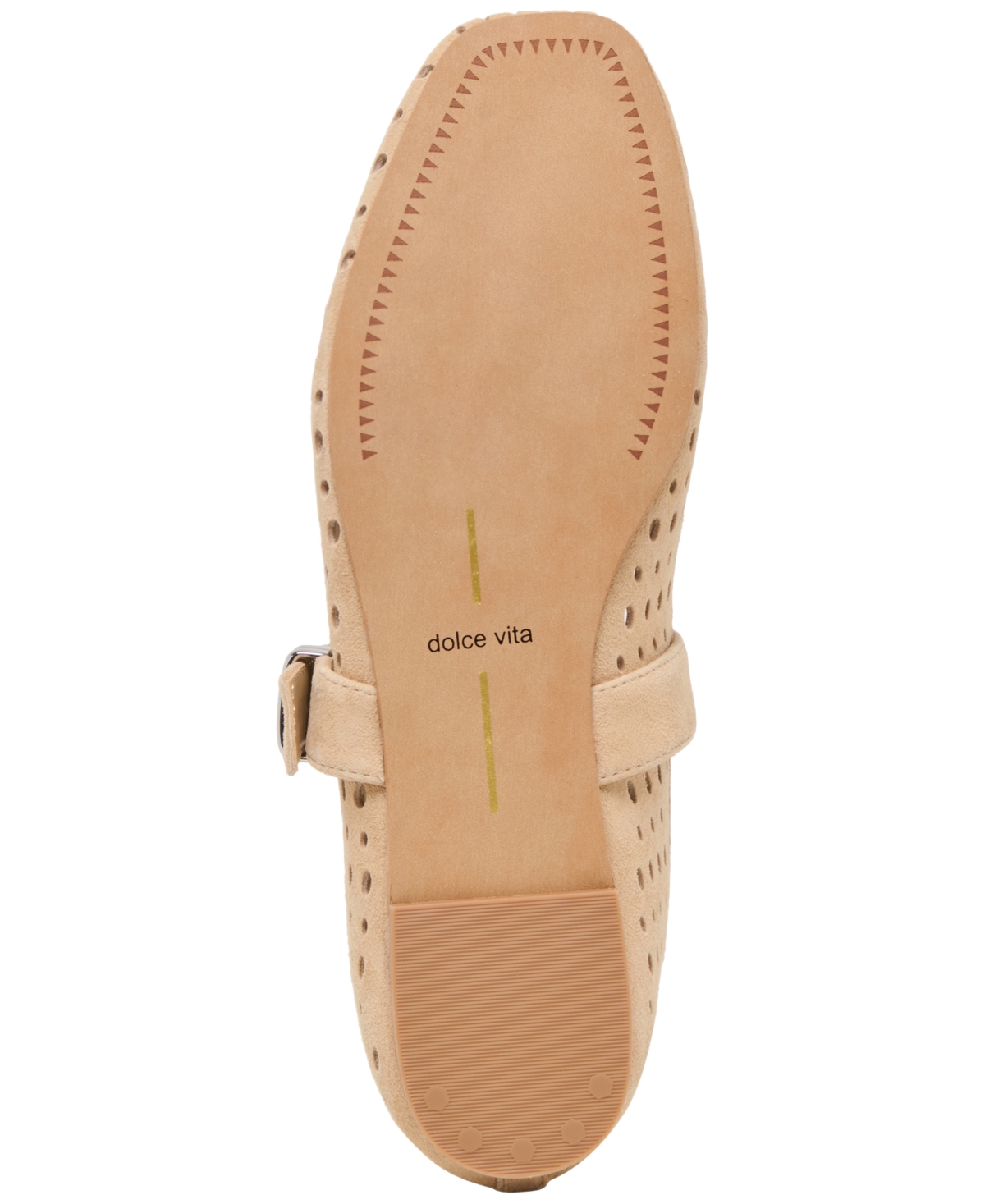 Dolce Vita Mikel Ballet Flats Camel Perforated Suede In Neutral