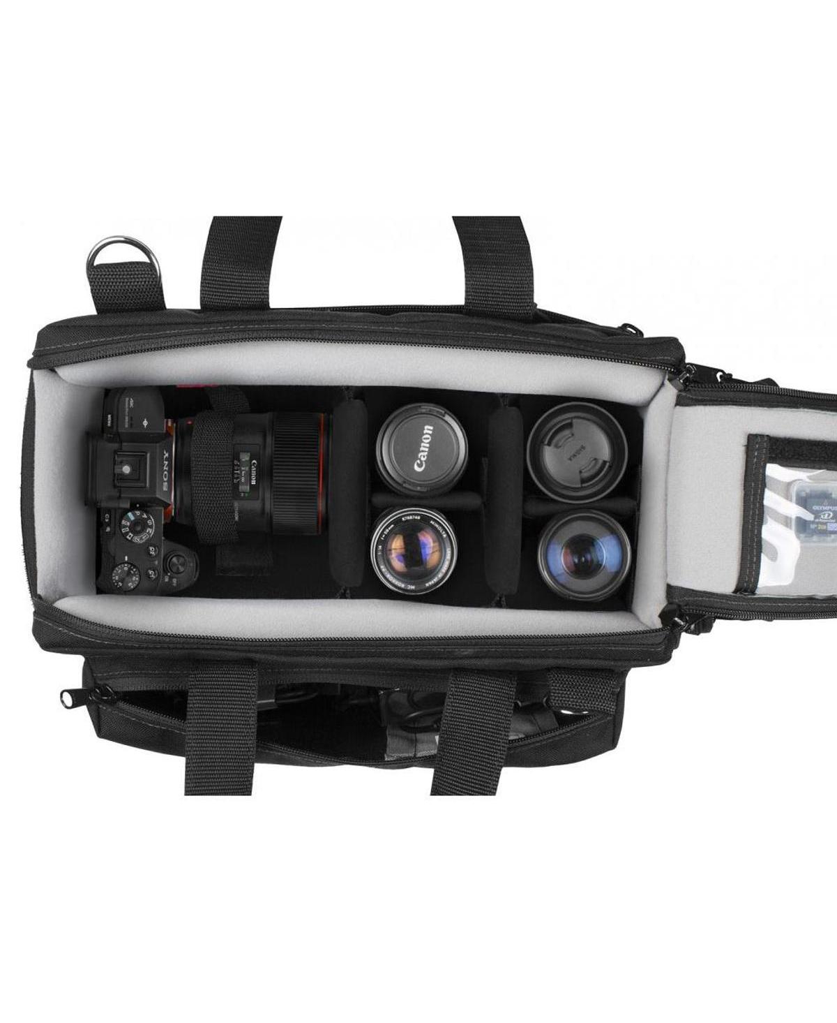 Porta Brace Semi-Rigid Lightweight Soft Dslr Camera Case with Quick-Zip Lid, Small, Black