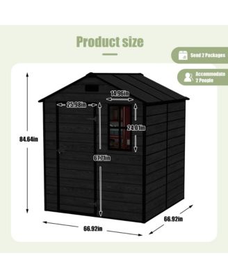 Campcraft 6x6ft Resin Storage Shed, Outdoor Waterproof Garden Shed with Window & Lock