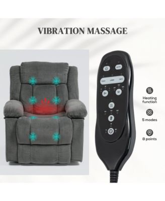 Single Piece Fabric  Power Lift Recliner Chair with Massage and Heat for Elderly