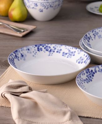Bloomington Road Blue Set of 4 Coupe Dinner Bowls, 9-3/4", 43 oz.